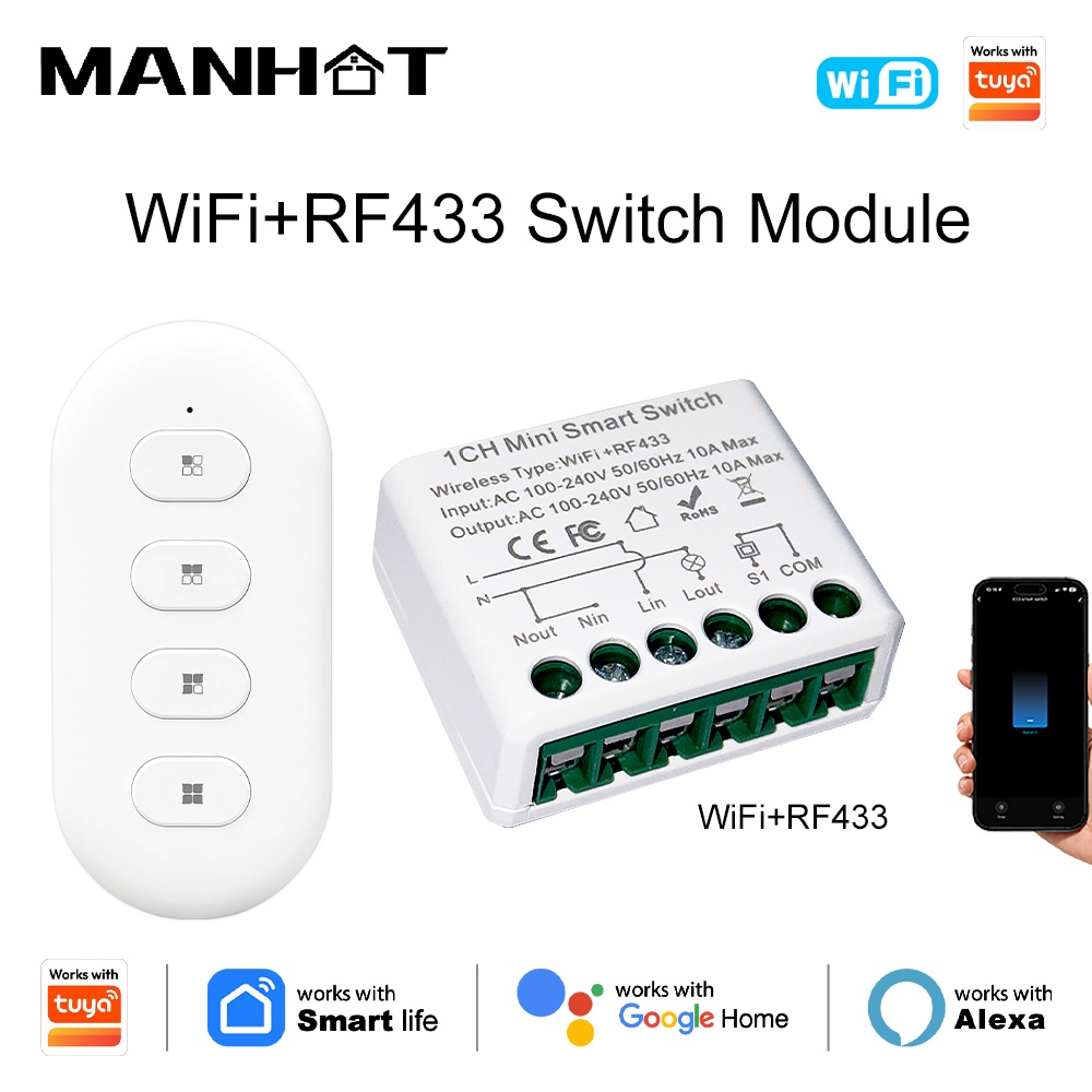 Diy Home Automation Controller - Untuk Tuya WIFI 10A Sakelar Lampu