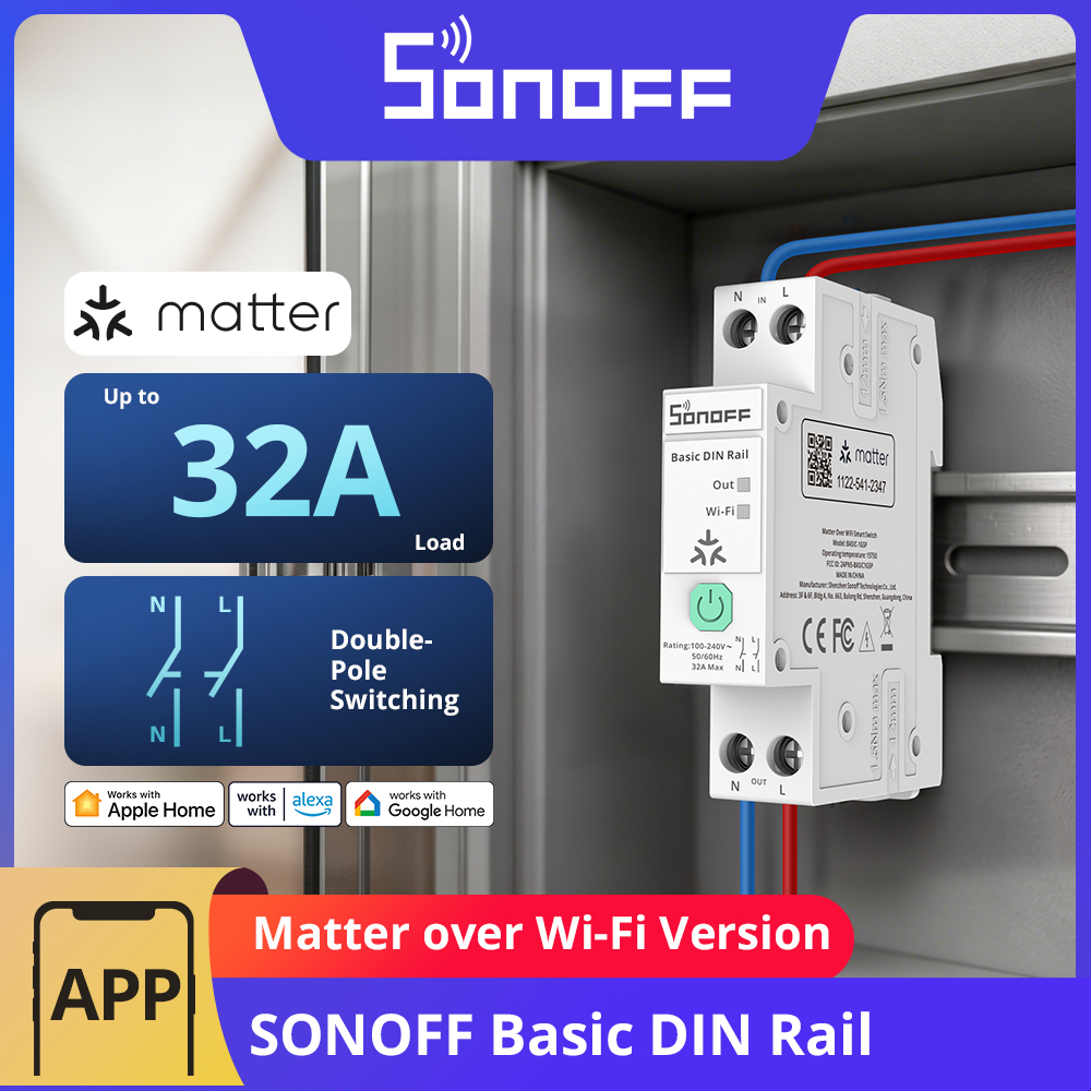Sonoff Basic Switch - SONOFF BASIC-1GSP Sakelar Rel DIN Saluran