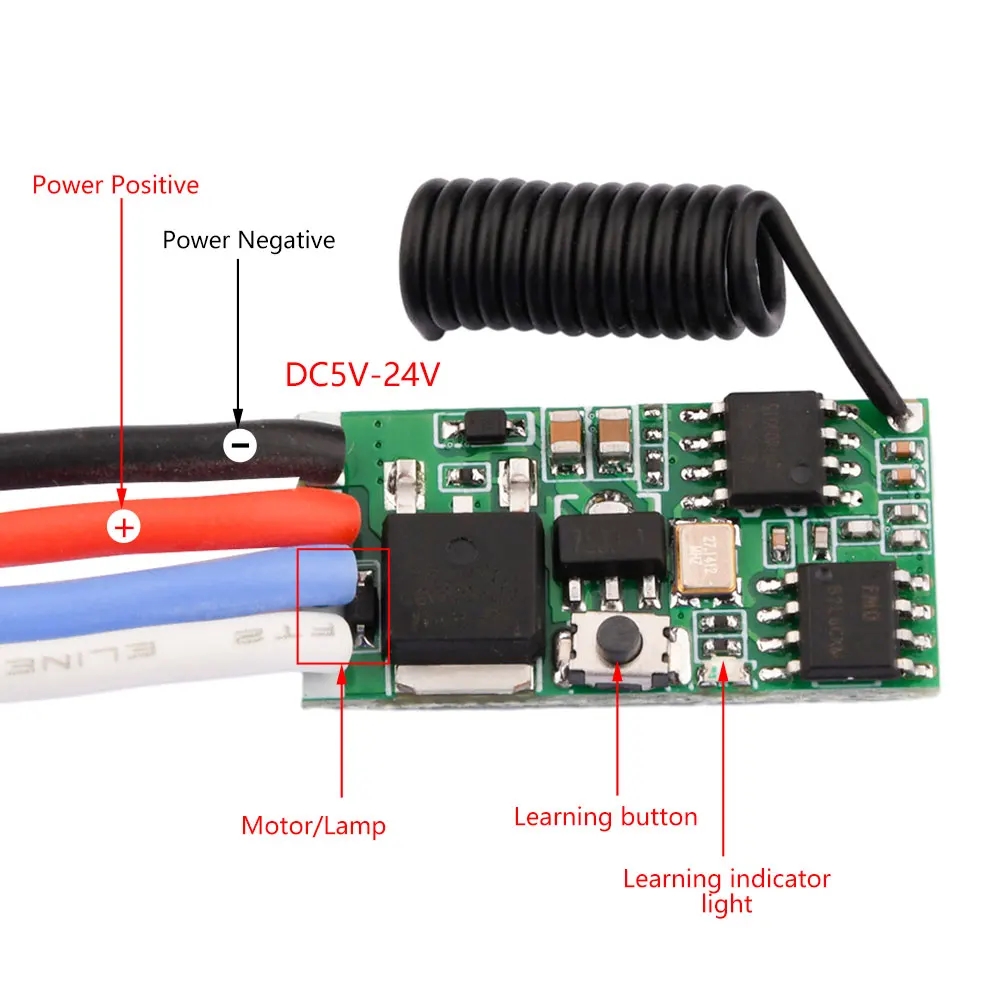 433Mhz Receiver Module - DC 3.7V-24V 433MHz Modul Penerima Sakelar