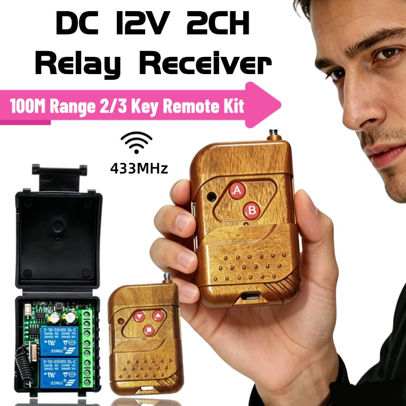 433Mhz Receiver Module - 433.92Mhz DC 9-30V 12V 24V10A 2CH
