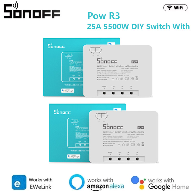 Sonoff Basic Switch - SONOFF POW POWR3/Powr316/POWR316D 16A Saklar Meter