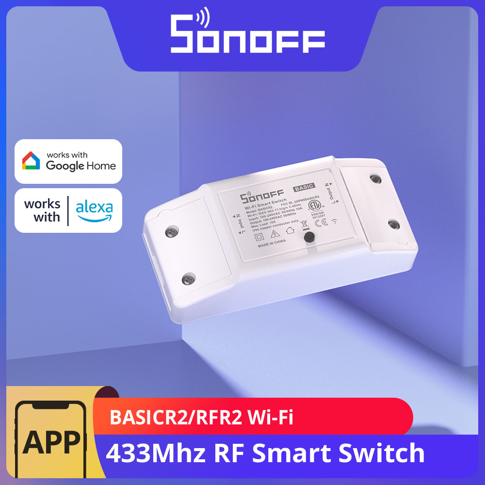 Sonoff Basic Switch - SONOFF BASICR2 RFR2 Wi-Fi 433MHz, pengendali