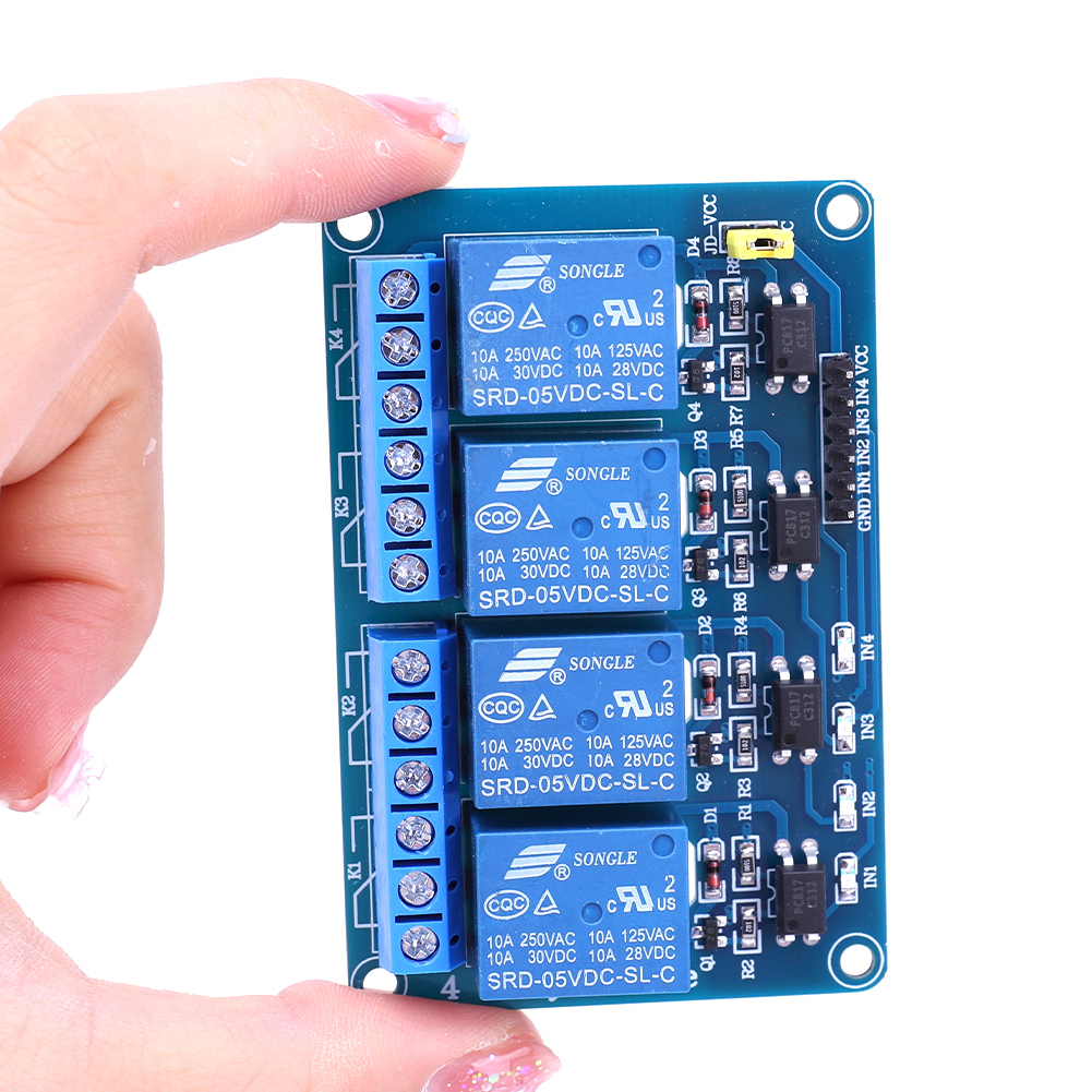 Papan Relai 4 Saluran 5V 12V d - Home Automation Arduino ulasan dan harga