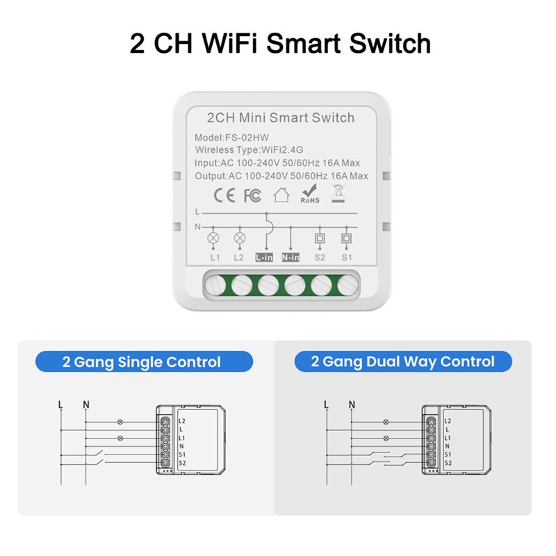 ABJI-Tuya Smart Wifi Switch Un - Home Automation Diy Projects ulasan dan harga
