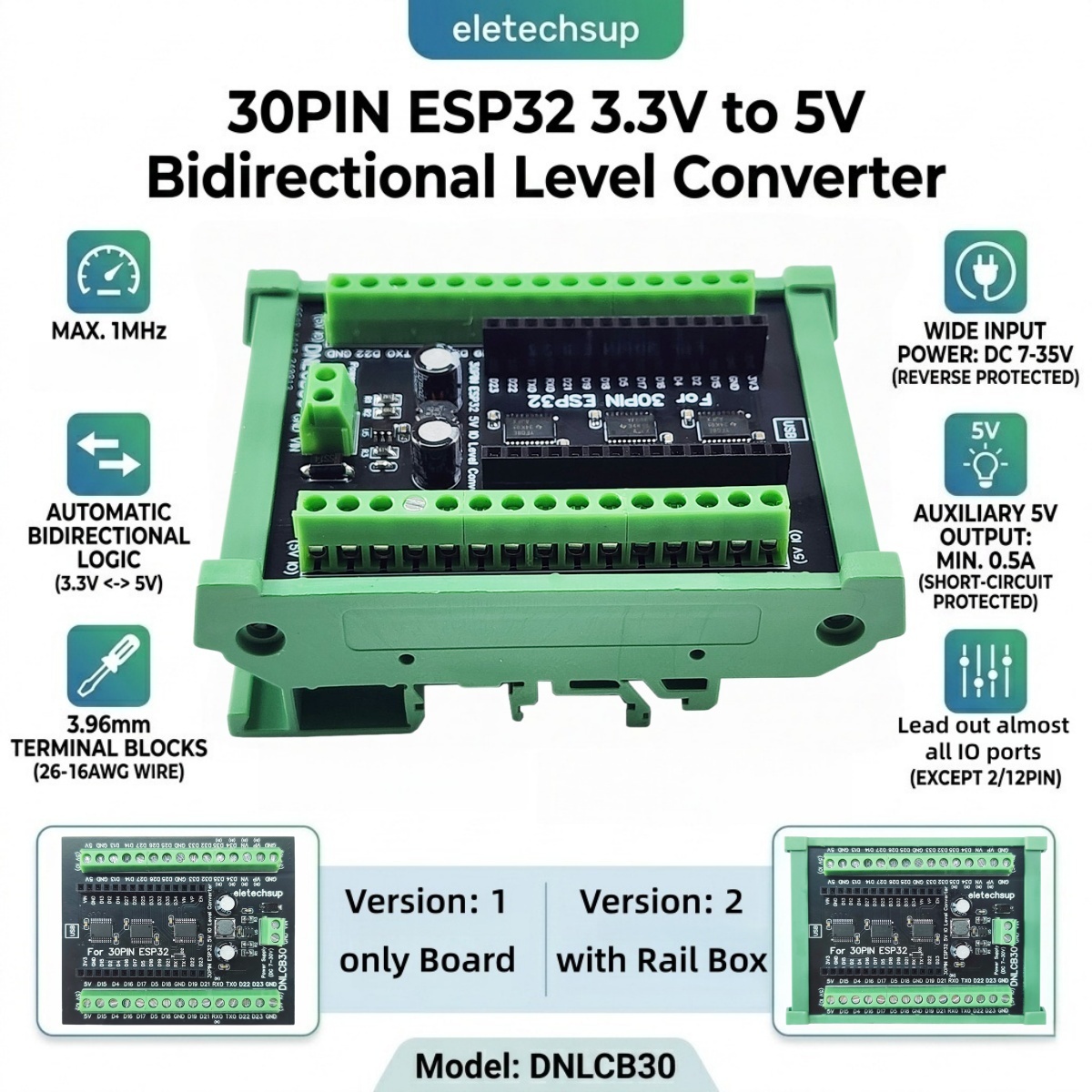Adaptor Rel DIN ESP32 30P, Pen - Level Shifter 3.3V ulasan dan harga