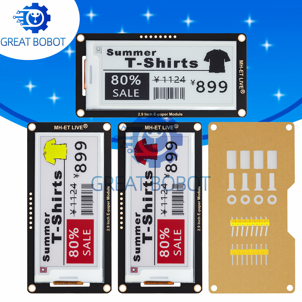Layar tampilan EInk e-paper mo - Display Epaper 2.9 ulasan dan harga