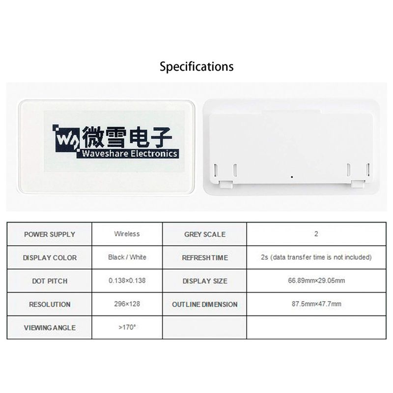 Modul Layar E-Ink Nirkabel 2.9 - Display Epaper 2.9 ulasan dan harga