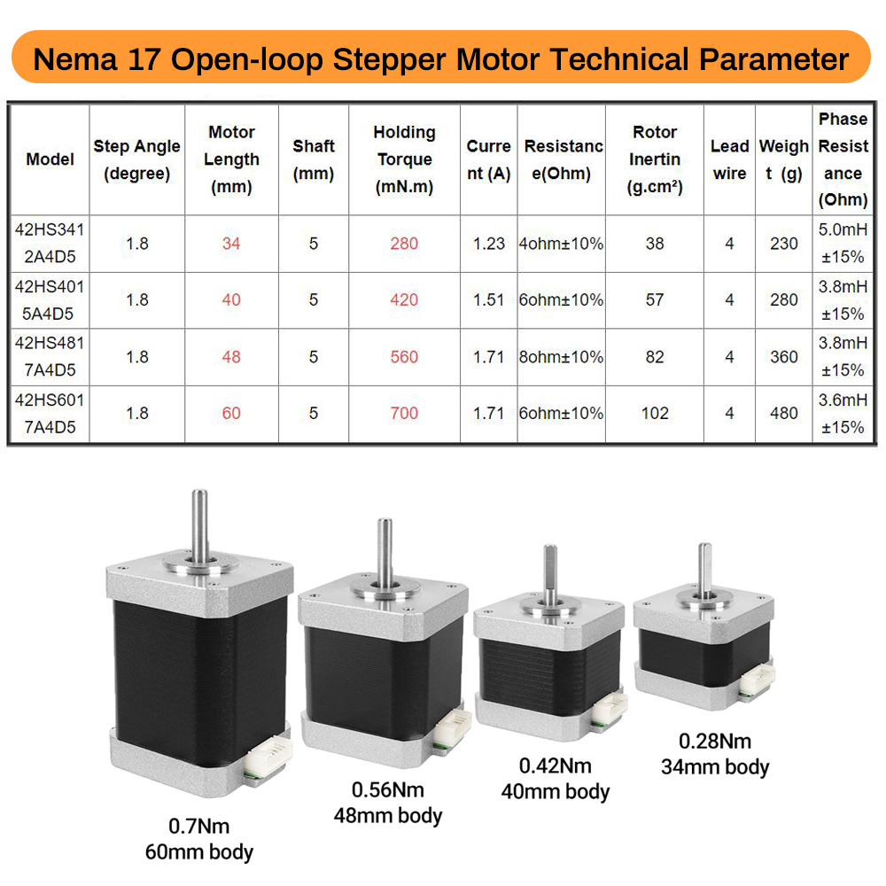 Motor Stepper Nema17 42 Motor  - Diy Automation ulasan dan harga